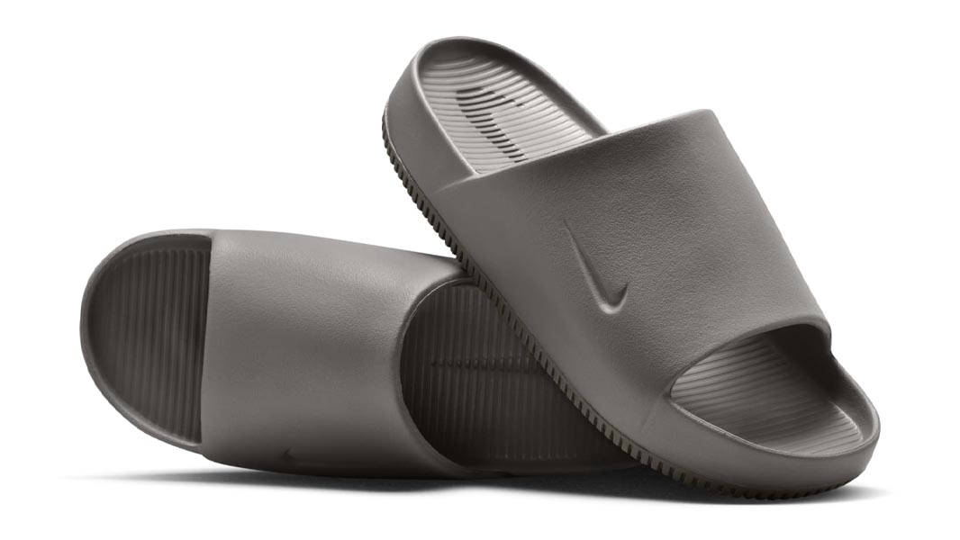 Calm Gray Nike Slides Mens Nike Calm Slide Flat Pewter FD4116-002