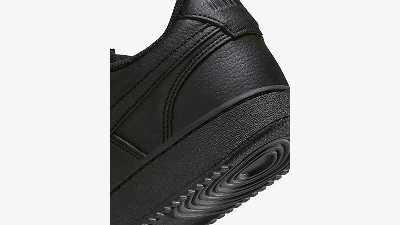 Nike Court Vision Low Next Nature Triple Black DH2987-002 heel