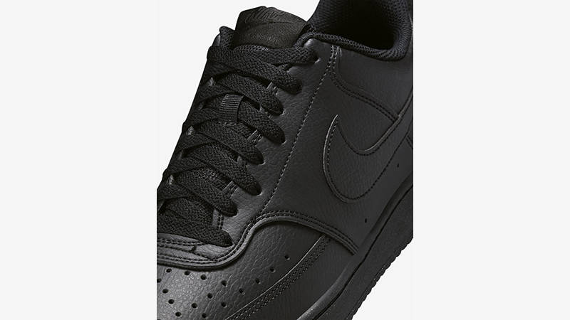 Nike Court Vision Low Next Nature Triple Black DH2987-002 tongue