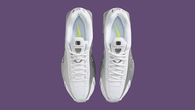 Nike Shox R4 White Metallic Silver AR3565-102 The Sole Supplier