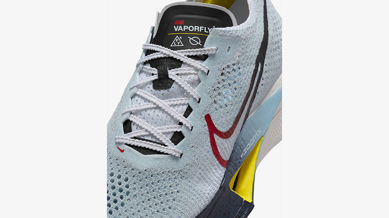 Nike Vaporfly 3 Road Racing Pure Platinum Red HJ9079-100 tongue