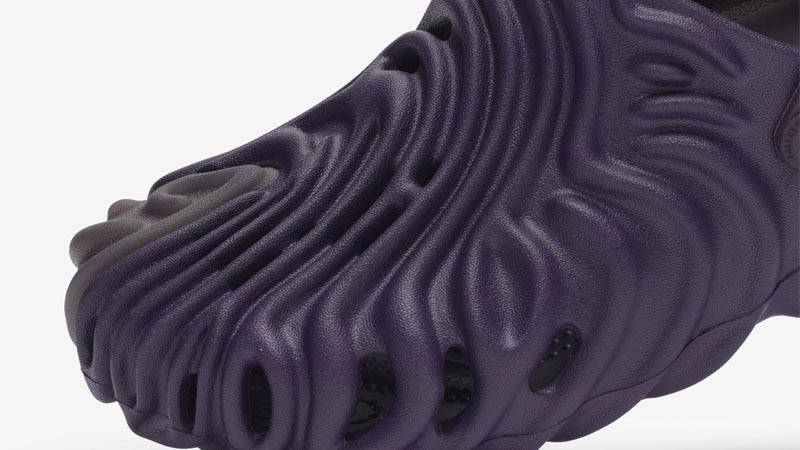 Salehe Bembury x Crocs Pollex Clog Ube Front Closeup