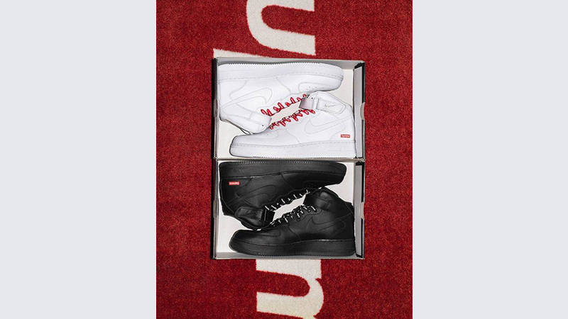 Supreme x Nike Air Force 1 Mid White | Where To Buy | FZ8784-100