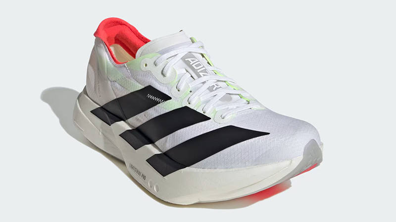 adidas Adizero Adios Pro 4 White Black Silver Womens JR1163 front