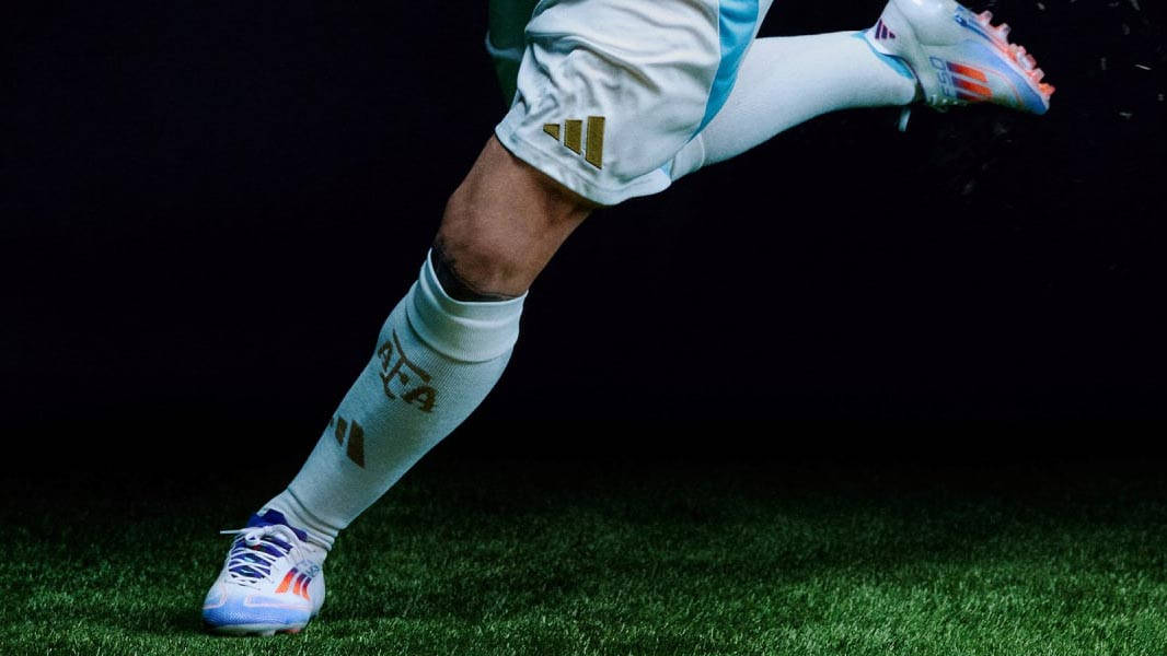 adidas F50 Elite FG White Red Blue On Foot