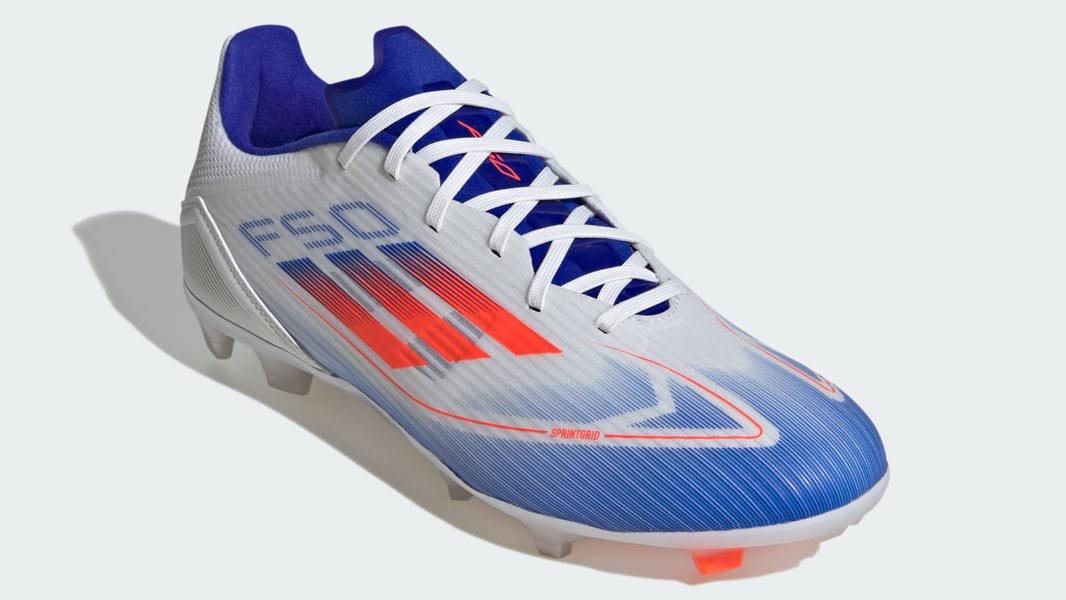 adidas F50 League FG/MG Boots White Lucid Blue Front