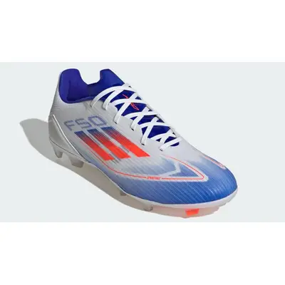 adidas F50 League FG/MG Boots White Lucid Blue Front