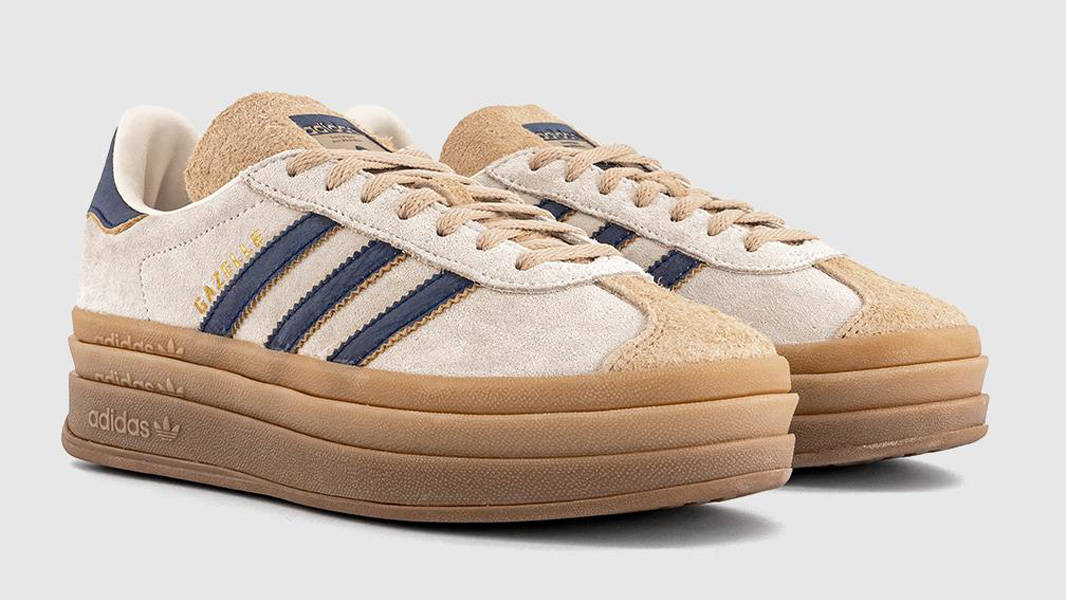 adidas Gazelle Bold Cream Navy Front
