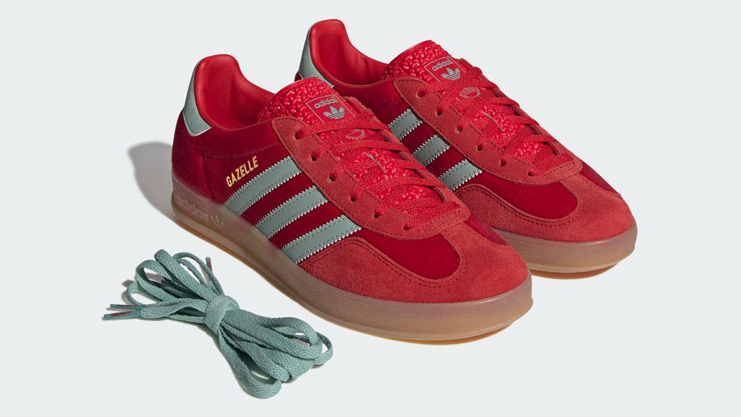 ★ (W) Adidas Gazelle Indoor Better Scarlet Hazy Green adidas Gazelle Indoor Better Scarlet Hazy Green (Women's