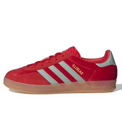 ★ (W) Adidas Gazelle Indoor Better Scarlet Hazy Green Adidas Gazelle Indoor Better Scarlet Hazy Green – Next Step