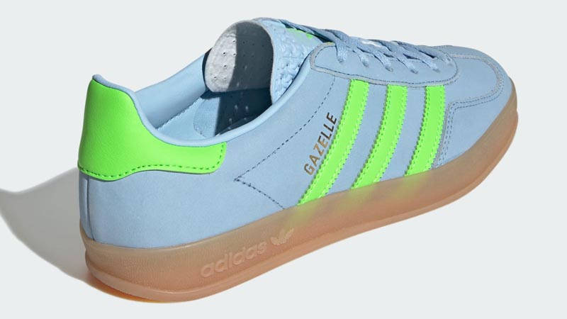adidas Gazelle Indoor Clear Sky Solar Green Back