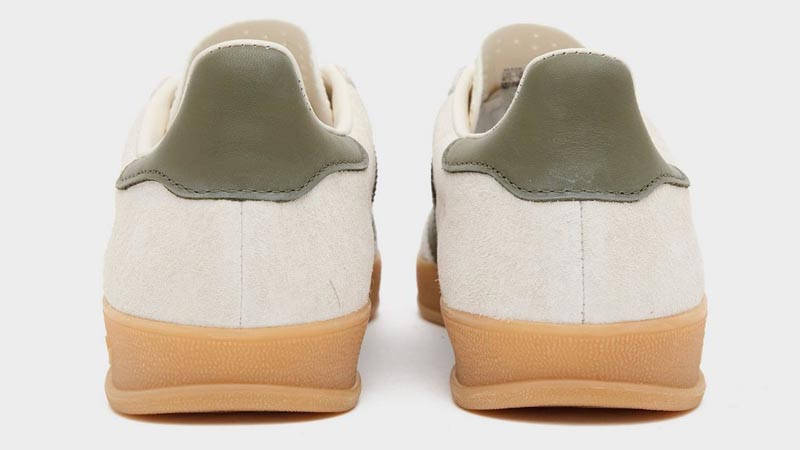 adidas Gazelle Indoor Cloud White Olive Strata Back