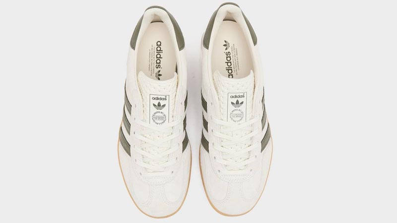 adidas Gazelle Indoor Cloud White Olive Strata Middle