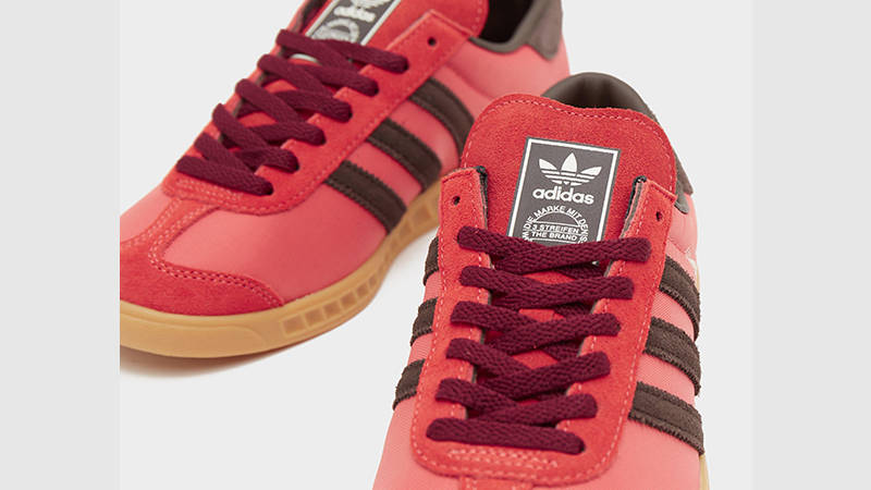 adidas Hamburg size exclusive Red JH8759 tongue