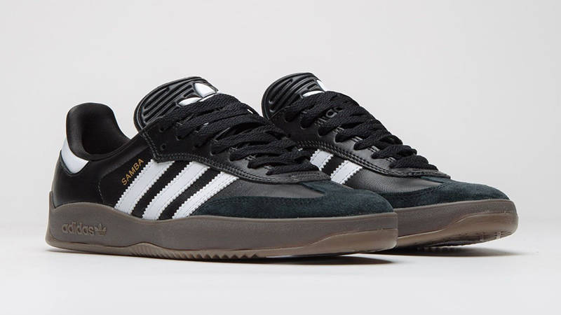 adidas Puig Samba Black White Gum front
