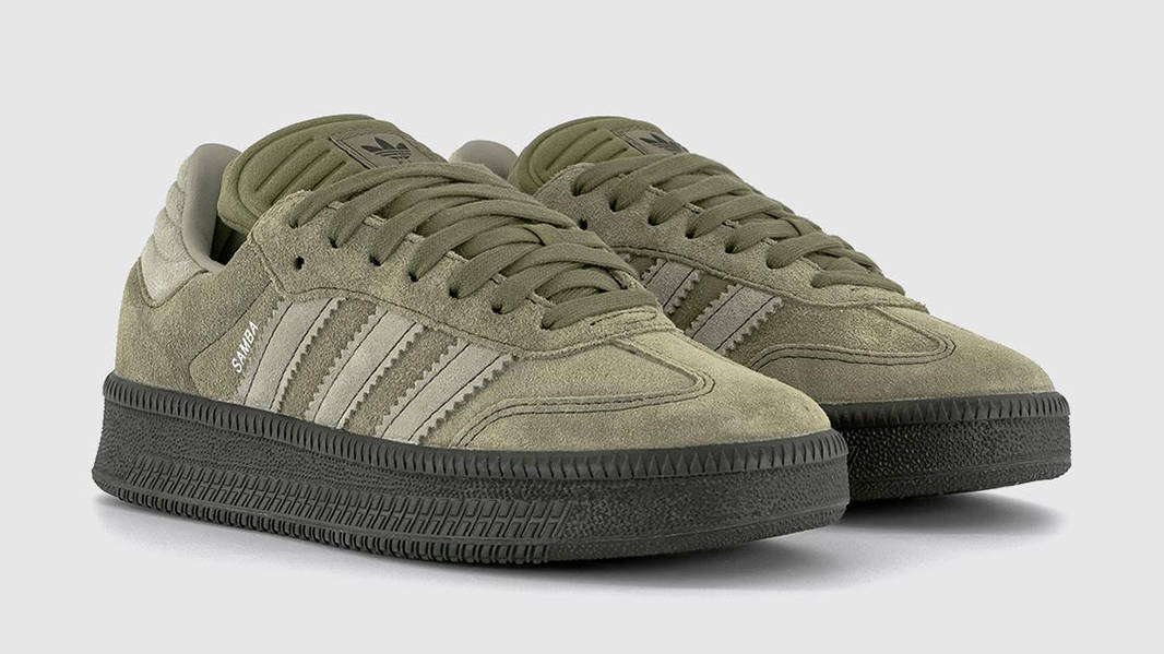 adidas Samba XLG Olive Silver ID3913 Side