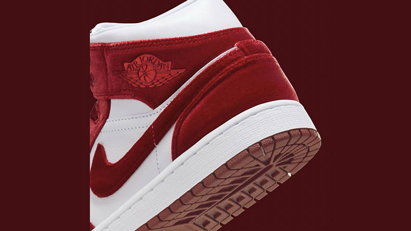 Air Jordan 1 Mid Red Velvet FZ3334-100 side