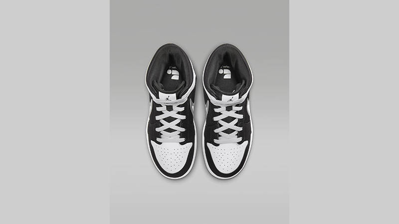 Air Jordan 1 Mid RM Easyon GS Black White FQ1281-001 middle