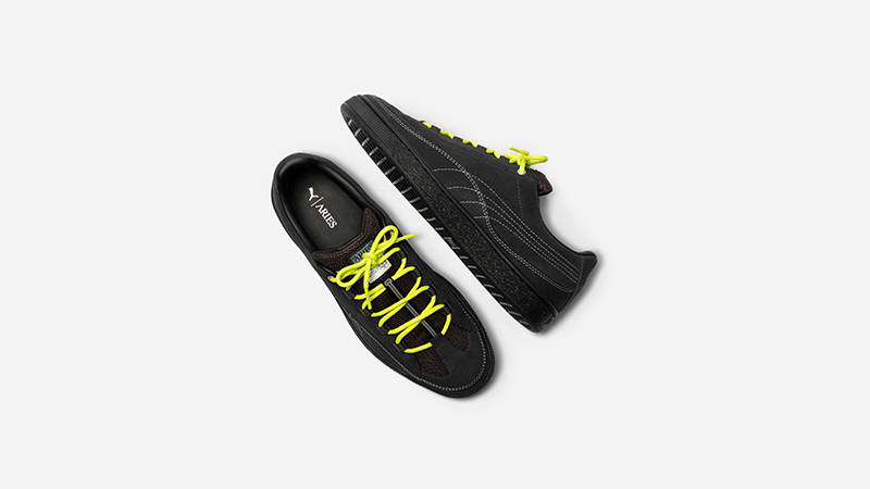 Aries × PUMA Suede Black Volt 399347-01 from top