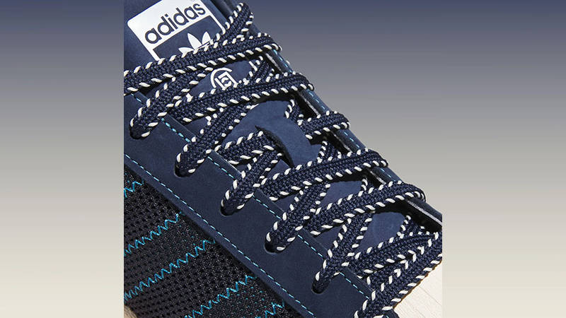CLOT x adidas Superstar Night Indigo tongue