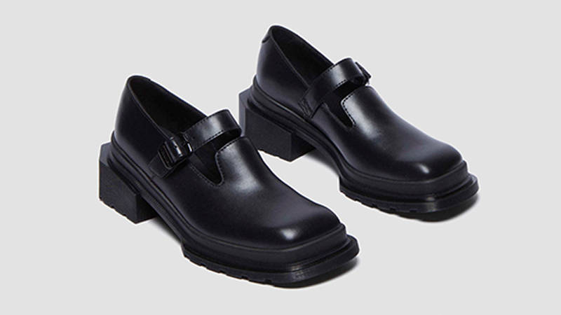 Dr Martens Maybole Square Toe Mary Jane Black side