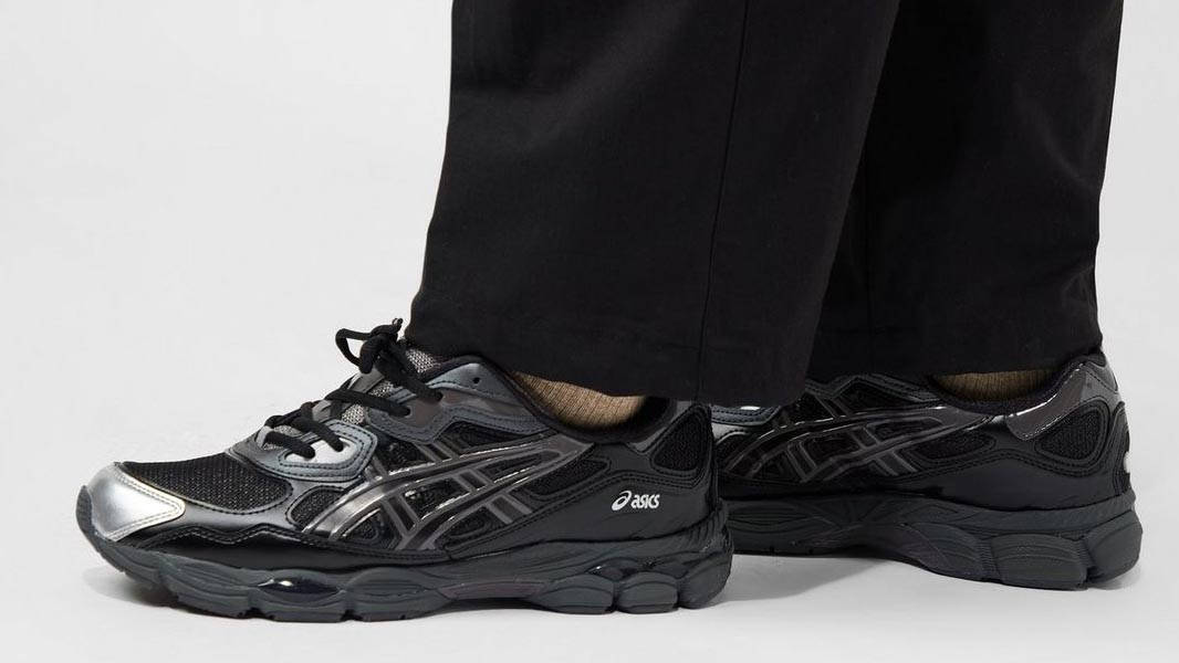 Kicki Yang Zhang x ASICS GEL-NYC Black Silver Toe On Foot