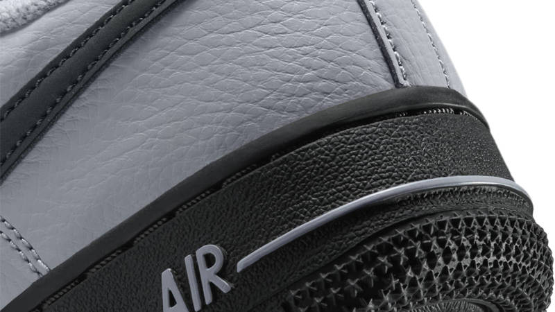 Nike Air Force 1 GS Wolf Grey Dark Smoke Grey Closeup