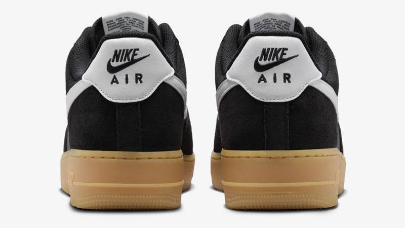 Black Gum Black And White Suede Air Force Ones Air Force One Black