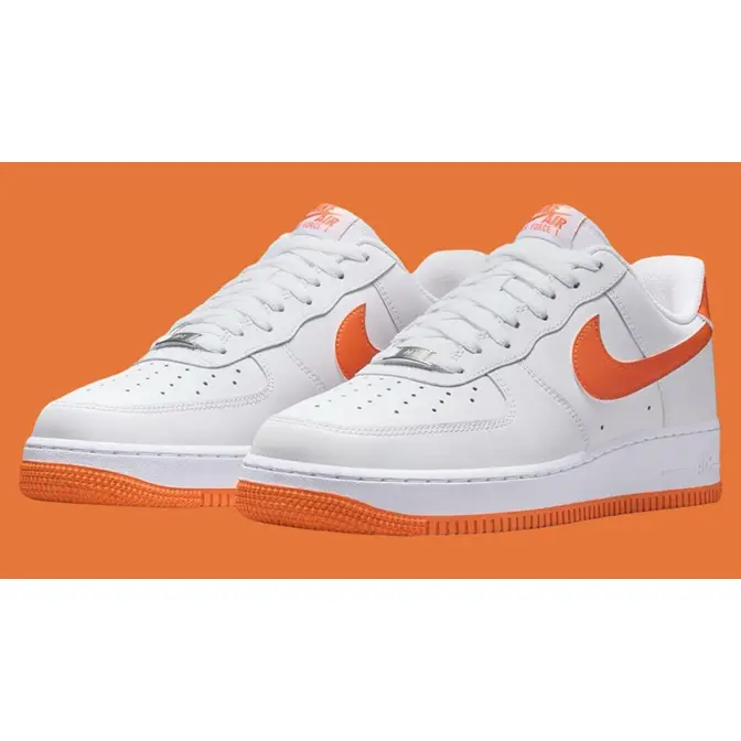 Air force 1 low white orange best sale