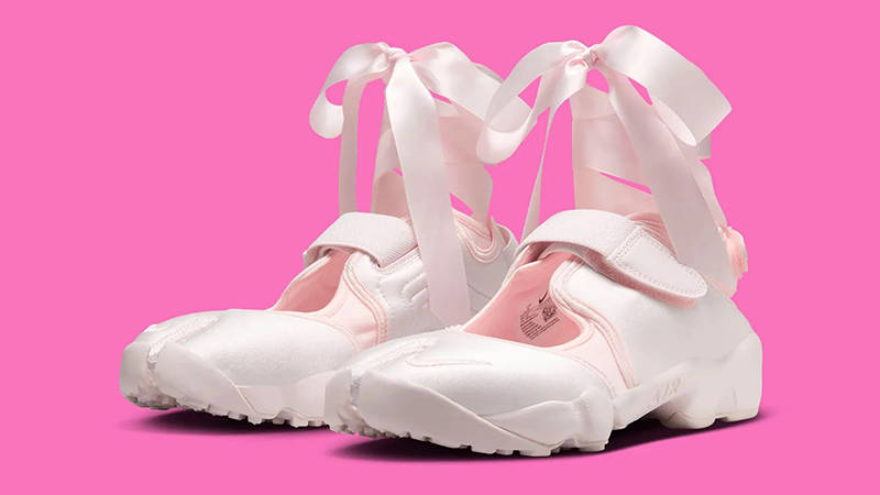Nike Air Rift Ballet Soft Pink HQ3761-640 front with lace