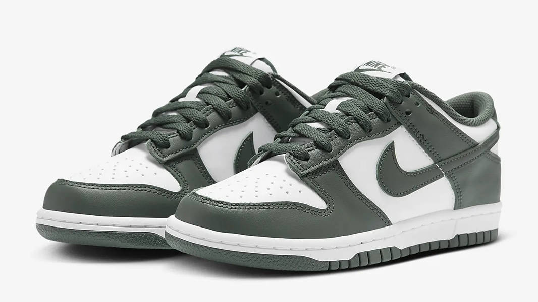 Nike Dunk Low GS White Vintage Green FB9109-120 Side