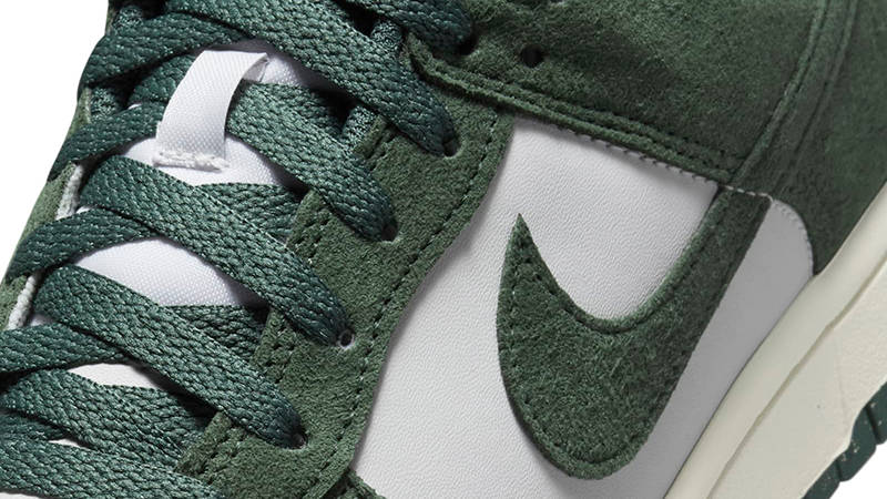 Nike Dunk Low Next Nature Green Suede HJ7673-002 Detail