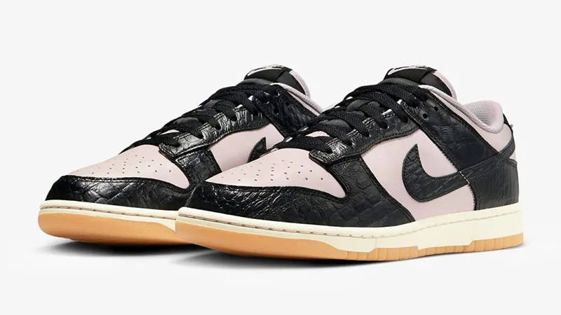 Nike Dunk Low Pink Black Croc HF9191-001 front