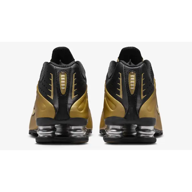 Nike Shox R4 Black Metallic Gold AR3565 005 The Sole Supplier