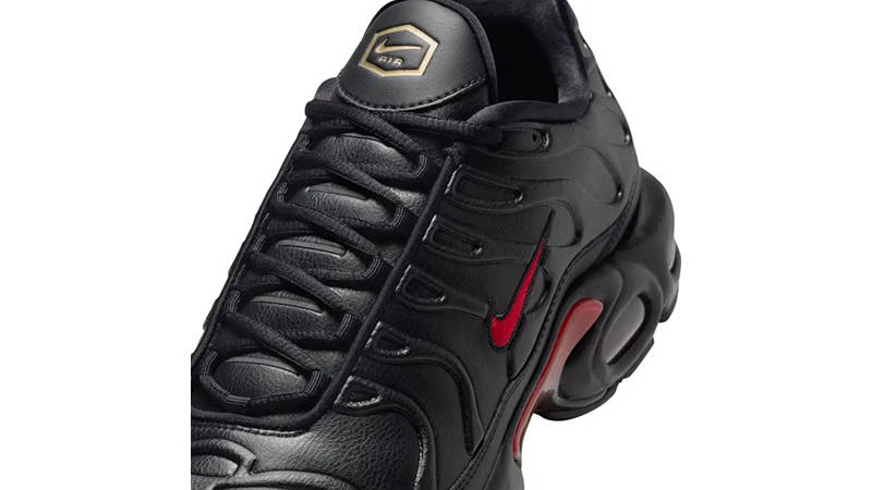 Nike TN Air Max Plus Leather Black Red FZ3038-001 tongue