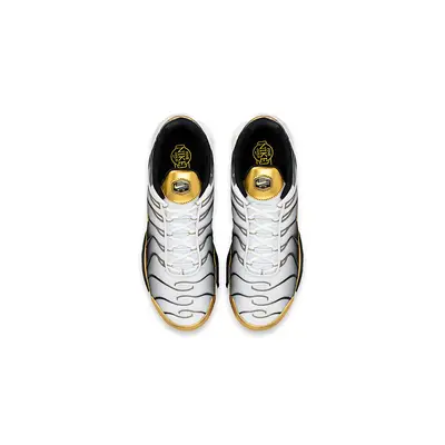 Nike TN Air Max Plus White Metallic Gold Black Top