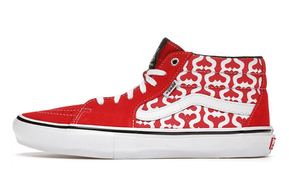 Supreme x Vans Skate Grosso Mid Red