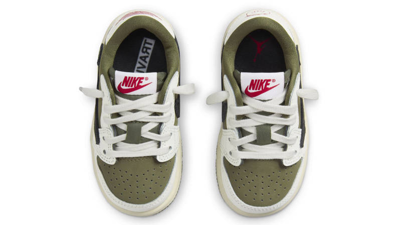 Travis Scott x Air Jordan 1 Low Toddler Medium Olive Middle