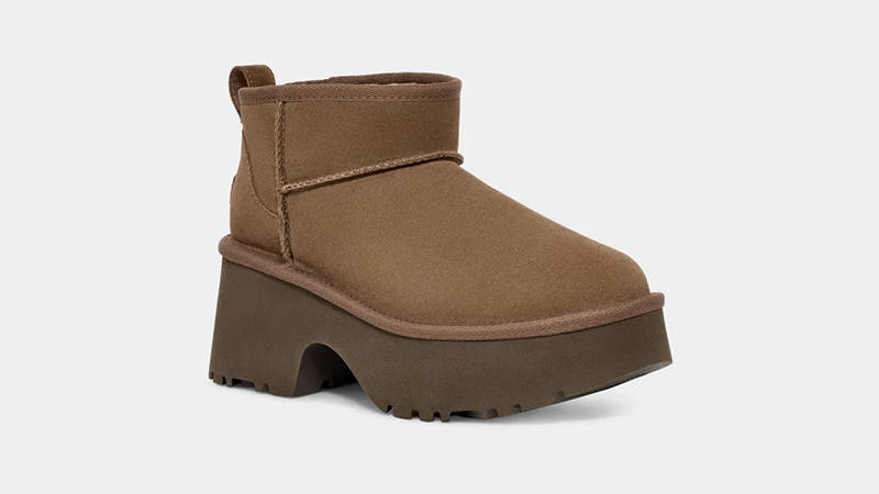 Ugg Classic Ultra Mini New Heights Boot Hickory 1158311-HCK front