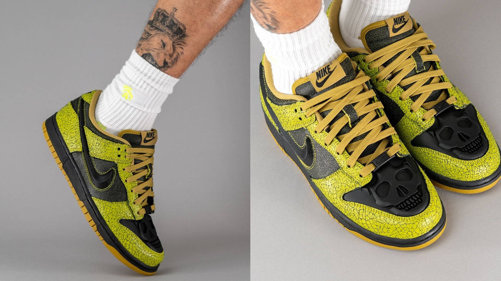 Nike Dunk Low Halloween 2024 Volt Black Details