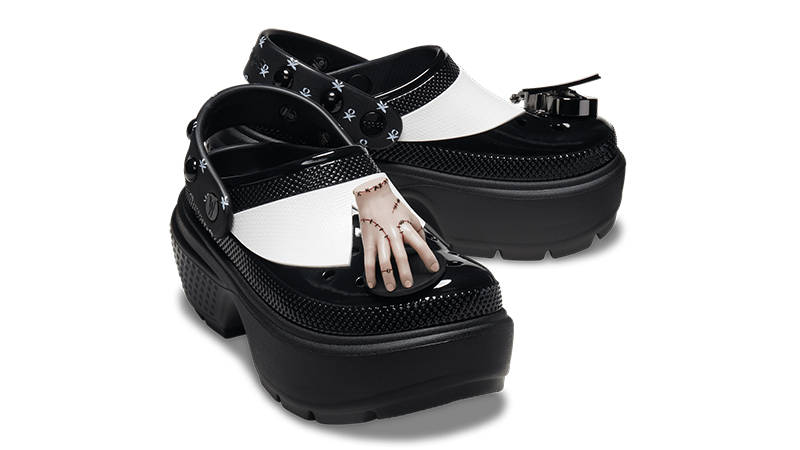 Wednesday x Crocs Stomp Clog Black White 210214-001 Front