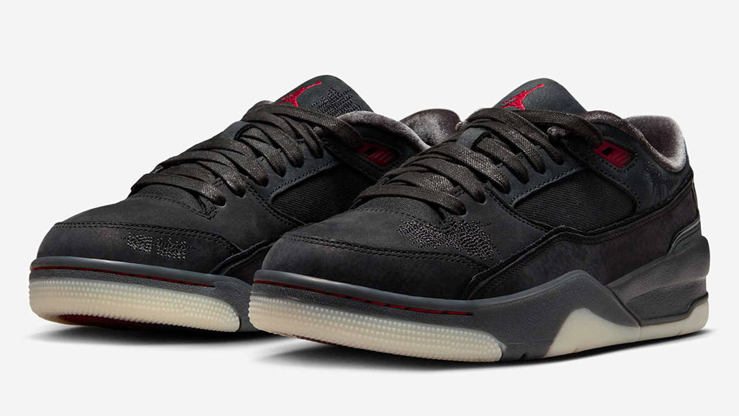 Who Decides War x Air Jordan Flight Court Black HQ2958-006 Side