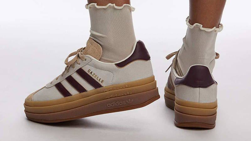 adidas Gazelle Bold Cream Maroon Back