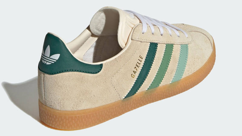 adidas Gazelle GS White Green Gum Back