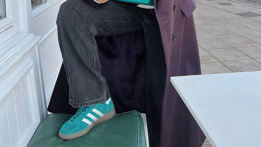 adidas Handball Spezial Active Green On Foot