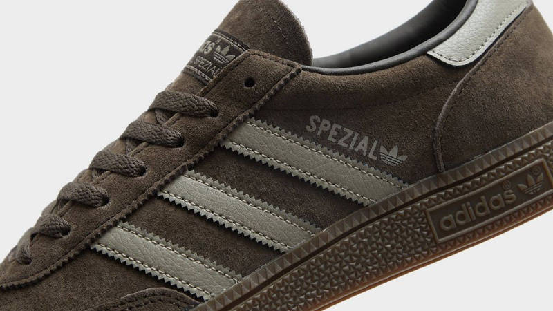 adidas Handball Spezial Shadow Olive Silver Pebble Closeup