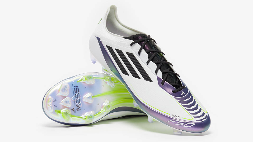 adidas Messi F50 Elite FG Boots White Purple Side