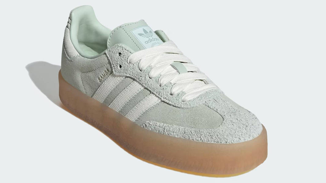 adidas gazelle silver green womens adidas Women's Originals Samba OG Shoes, Cream White Black Sand / 10 main image 0