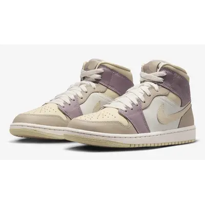 Air Jordan 1 Mid Team Gold Taupe Front