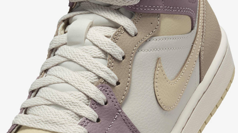 Air Jordan 1 Mid Team Gold Taupe Side Closeup